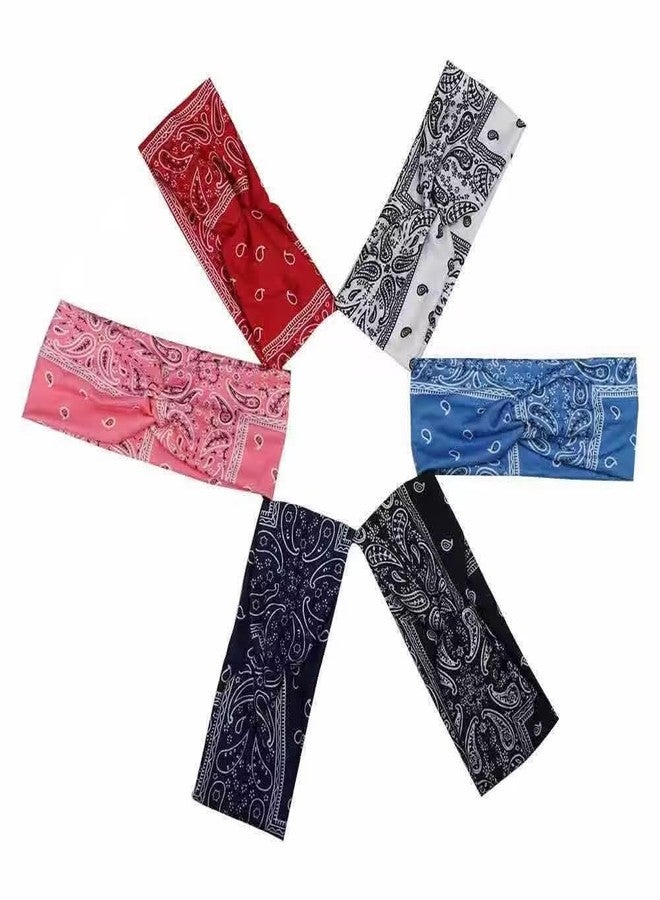 Labriciyon Pink Vintage Headbands for Women Headband Band Hair Women Headband Bandana Print Head Elastic Wrap Headband Hair Accessories` - Image 2